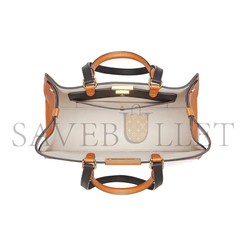 F**di vitello seta century small peekaboo x-tote brandy black 8bh377abhsf1c13 (35*25*10cm)